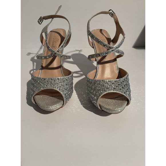 Sparkle High Heels Size 9 Rhinestones De Blossom Collection Dressy Party Wedding - Picture 1 of 10